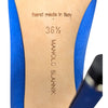 Manolo Blahnik Hangisi 105 crystal pump in blue satin, size 36.5