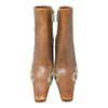 Vintage Gucci GG Monogram Ankle Boots in Brown, Size 9