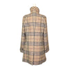 Burberry Nova Check Plaid Coat in Beige, Size 14