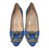 Manolo Blahnik Hangisi 70 Pump in Blue, size 36