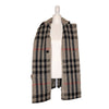 Burberry Brit Nova Check Plaid Double Breasted Wool Trench Coat Tan Navy 6 | S