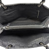Gucci GG monogram shopper tote with bamboo handles in black