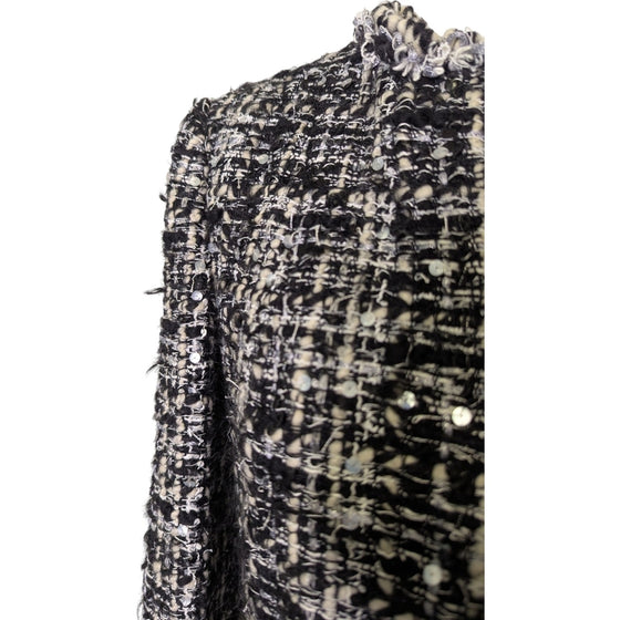Vintage Chanel 2003 Fantasy Tweed Jacket in black, size FR40