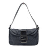 Vintage Fendi Double Flap Baguette in Black