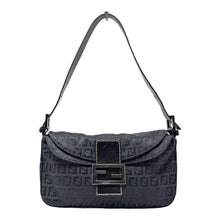  Vintage Fendi Double Flap Baguette in Black