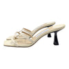 Jimmy Choo Ria 65 strappy sandal heel in ivory, size 37.5