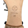 Chanel Big Logo T-Strap Sandal in Black, size 38