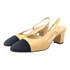 Chanel slingback heels in beige and black, size 37