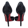 Christian Louboutin Iriza 100 d'orsay heels in black velvet, size 39.5