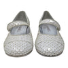 19C Chanel Mary Jane ballet flats in white sequin, size 37