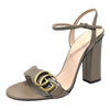 GUCCI Marmont 105 sandal heels in taupe, size 37