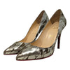 Christian Louboutin Pigalle 100 heel in gold, size 40.5