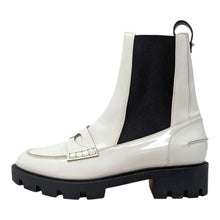  Christian Louboutin Montezu Chelsea Boot in White / Black, size 39