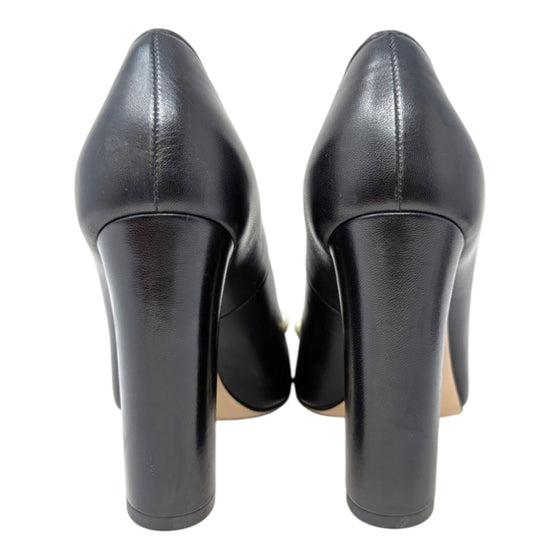 Gucci Willow GG logo pearl heels in black, size 36.5