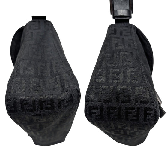 Vintage Fendi Double Flap Baguette in Black