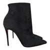 Christian Louboutin So Kate Booty 100 in black suede, size 37.5