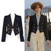 Chanel 2010 Cruise Collection double breasted jacket in navy, size FR40