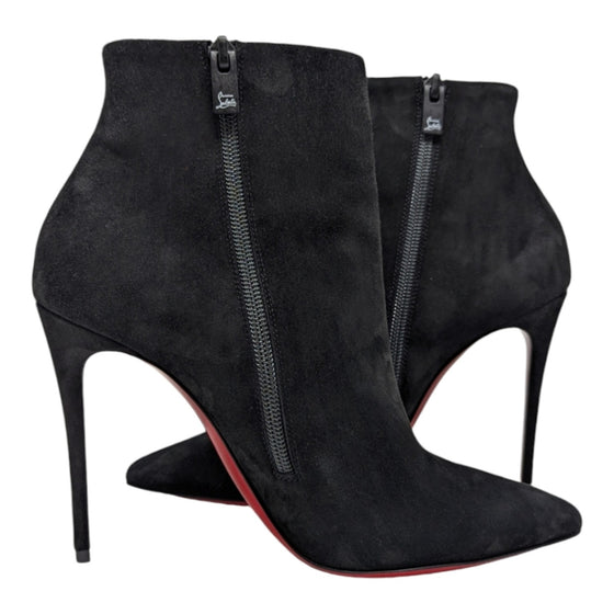 Christian Louboutin So Kate Booty 100 in black suede, size 37.5