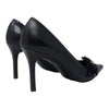 Vintage Chanel pointed toe camellia heels in black, size 40