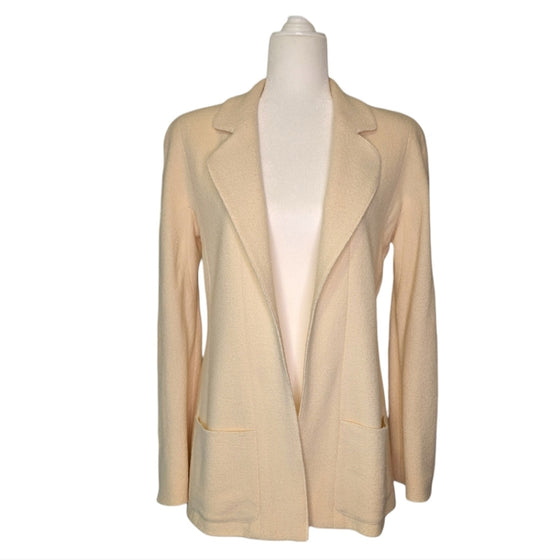 Chanel 1999 wool blazer jacket in cream, size FR38