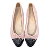 Vintage Chanel Ballet Flats in Pink and Black, size 37.5