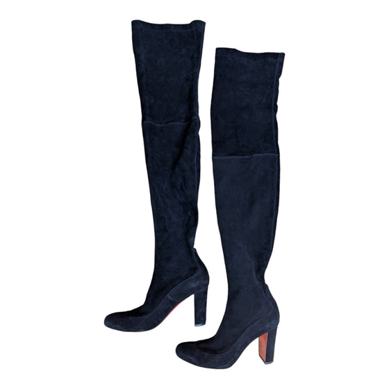 Christian Louboutin Kiss Me Gina 85 over the knee boot in black, size 37