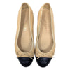 Chanel ballet flats in two tone beige black, size 37.5