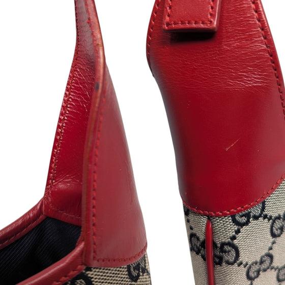 Vintage Gucci Jackie 1961 shoulder bag in navy red