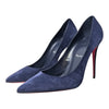 Christian Louboutin Kate 100 pump in navy suede, size 40