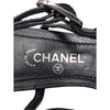 Chanel Big Logo T-Strap Sandal in Black, size 38