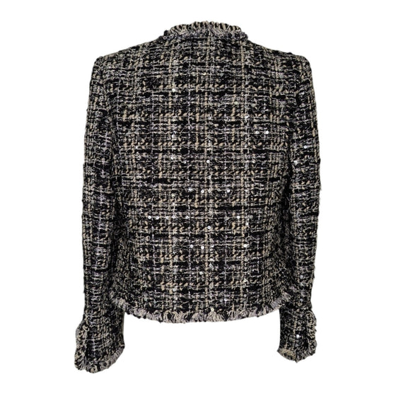 Vintage Chanel 2003 Fantasy Tweed Jacket in black, size FR40
