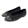 Chanel Ballet Flats in Black Tweed Metallic, size 39.5