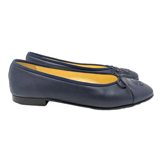 Chanel ballet flats in navy blue, size 37