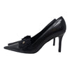 Vintage Chanel pointed toe camellia heels in black, size 40