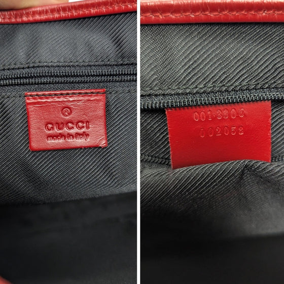 Vintage Gucci Jackie 1961 shoulder bag in navy red