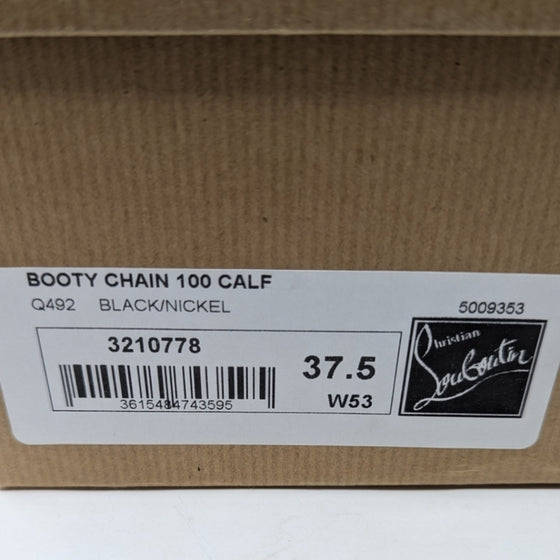 Christian Louboutin Booty Chain 100 bootie in black, size 37.5