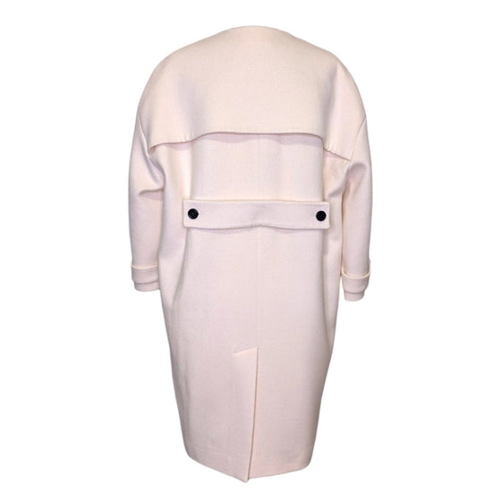 Burberry 100% Cashmere Oversized Coat in Cream, size 12