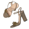 GUCCI Marmont 105 sandal heels in taupe, size 37