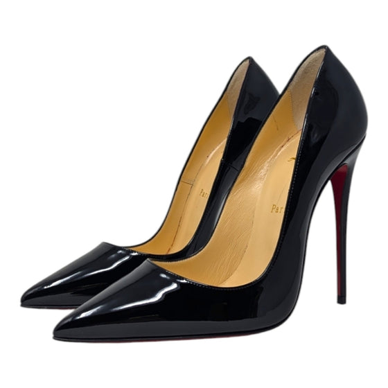 Christian Louboutin So Kate 120 in black patent, size 38.5