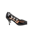 Prada Vintage Cutout Pointed Toe Pump in Brown, size 38.5