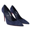 Christian Louboutin Kate 100 pump in navy suede, size 40