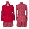 Chanel 2019 tweed blazer shorts suit in red tweed, size FR34