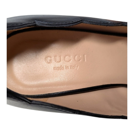 Gucci Willow GG logo pearl heels in black, size 36.5