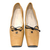 Vintage Chanel  Square Toe Ballet Pump in Beige, size 9