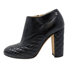  Chanel Quilted Ankle Boots in Black, Size 39