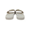 Chanel Camellia Tweed Slides in White, size 38