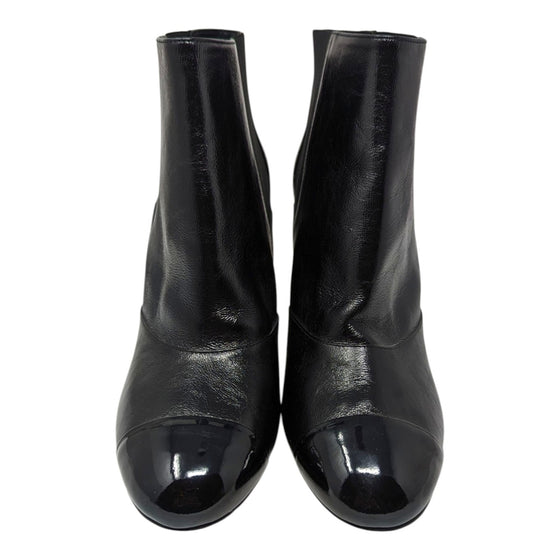 Chanel 2016 camellia chelsea bootie in black, size 42