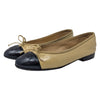 Chanel ballet flats in beige and black, size 36