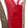 Christian Louboutin curved heel pump in bronze sequins, size 37