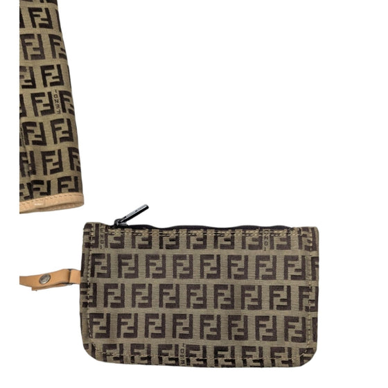 Fendi FF Zucchino vertical canvas tote in brown